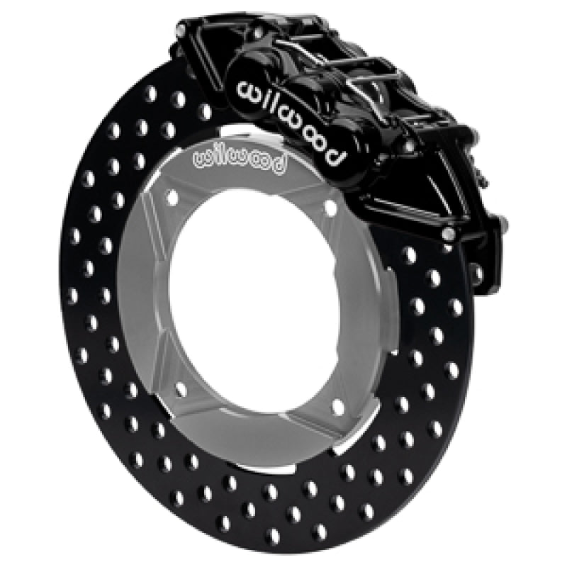 Wilwood 140-16630-D 2019 Polaris Turbo UTV6 Front Kit 11.25in Drilled - Black