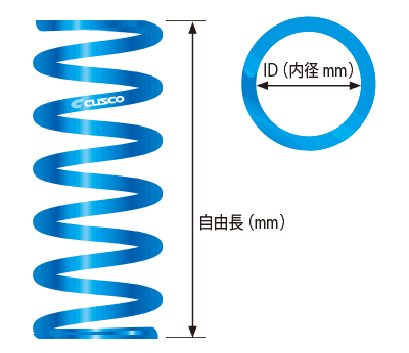 Cusco 065 180 05E Coil Spring ID 65m - L 180mm- Blue