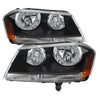9025297 Xtune fits Dodge 08-14 Avenger Crystal Headlights Black HD-JH-DA08-AM-