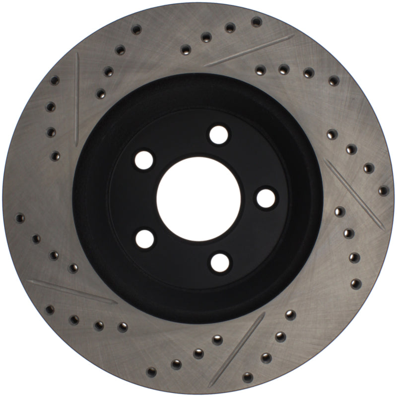 Stoptech 127.61086L 05-10 Ford Mustang GT Front Left Slotted & Drilled Rotor