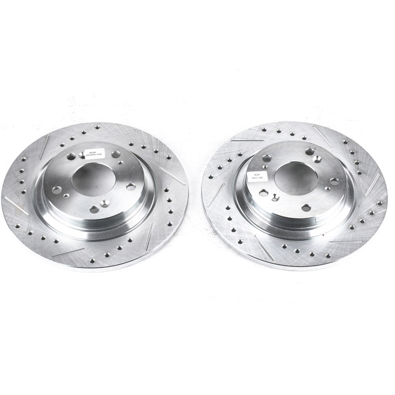 PowerStop fits Honda 00-09 S2000 Rear Evolution Drilled & Slotted Rotors - Pair