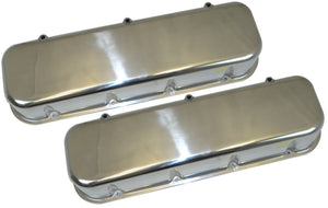 Moroso 68425 fits Chevrolet Big Block Valve Cover - Tall - No Logo - Polished Al