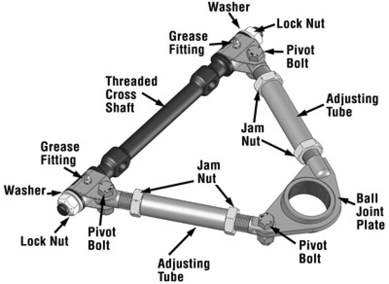 SPC Performance 92142 Pro Series Front Adjustable Upper Control Arm (fits Chrysler Thread-In 10deg) (Race Only)