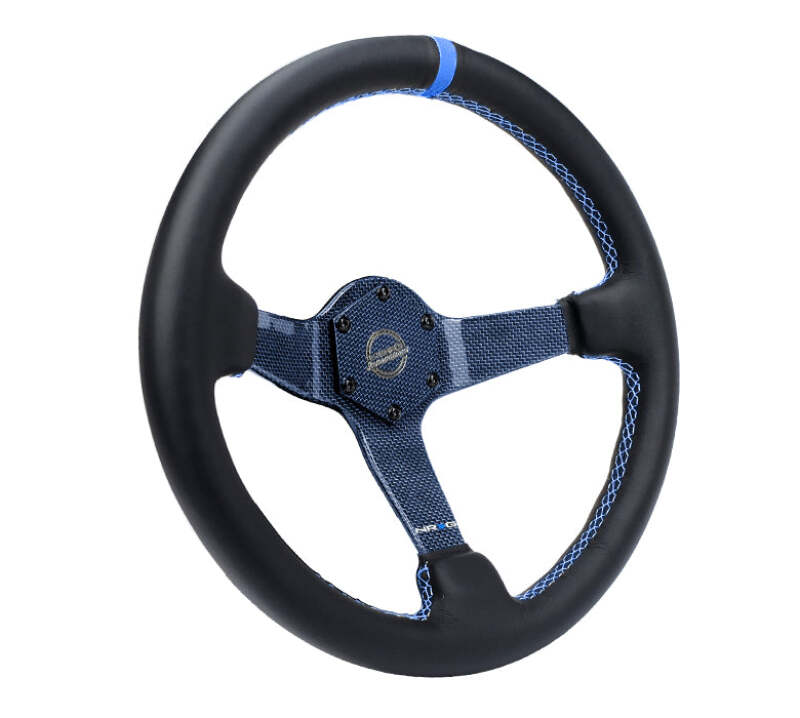 NRG RST-036CF-BL RST-036CF-BL Reinforced Steering Wheel Blue Carbon Fiber