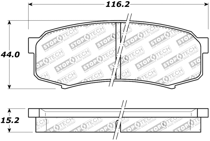 Stoptech 308.0606 Street Brake Pads - Rear