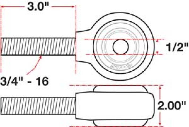 SPC Performance 15746 XAXIS Rod End Ball Joint