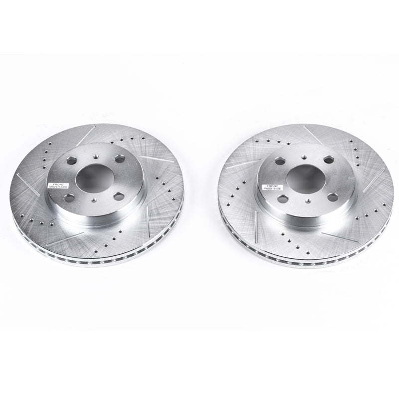 PowerStop fits Scion 04-06 xA Front Evolution Drilled & Slotted Rotors - Pair