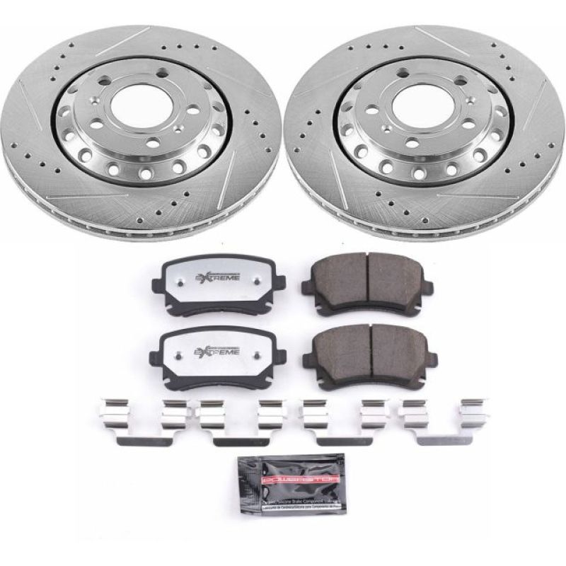 PowerStop K4562-26 03-10 fits Audi A8 Quattro Rear Z26 Street Warrior Brake Kit