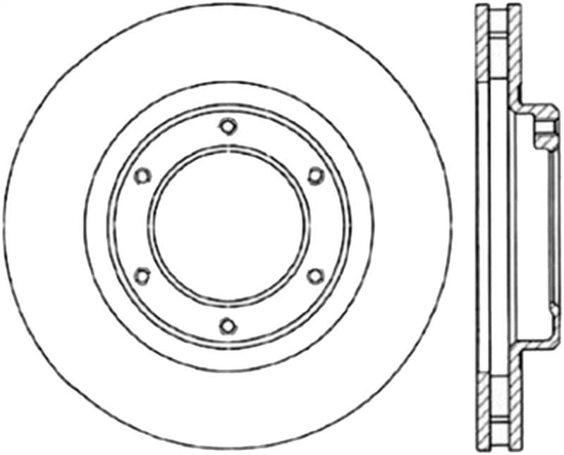 Stoptech 126.44093CSR Cryo Slotted Sport Brake Rotor - Right