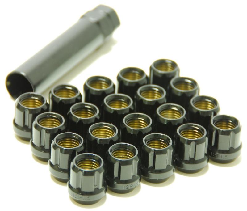 Wheel Mate 31886B Muteki Open End Lug Nuts - Deep Black 12x1.50