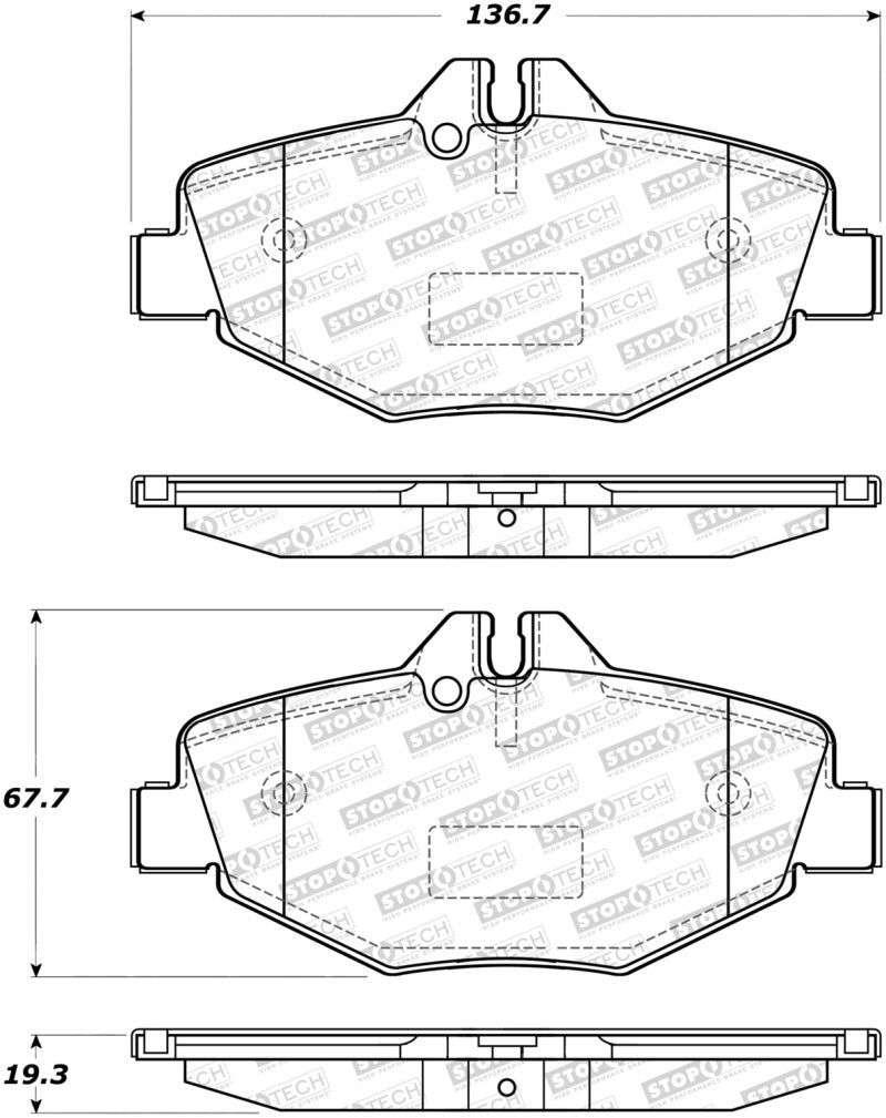 Stoptech 308.0987 Street Brake Pads