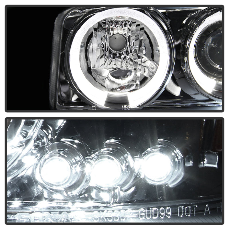 Spyder 5009364 fits GMC 99-06 Sierra 1500/2500/3500 Projector Headlights LED Ha