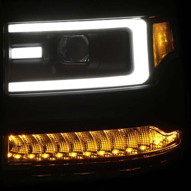 ANZO 111373 fits Chevy 16-17 Silverado 1500 Prjctr. Headlight Plank Styl. w/Amber (Only Work w/HID Equip. Truck)