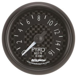 AutoMeter 8044 Autometer GT Series 52mm Full Sweep Electronic 0-1600 Deg F EGT/Pyrometer Gauge