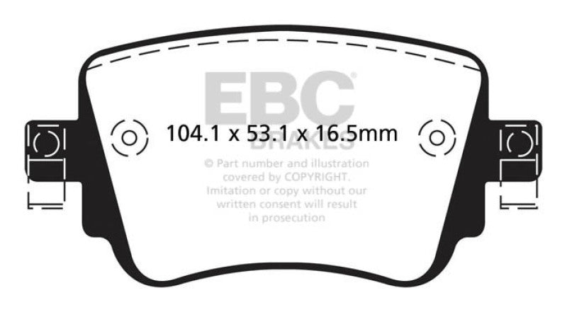 EBC DP22201 fits Volkswagen 15-21 GTi 2.0 Turbo Greenstuff Rear Brake Pads