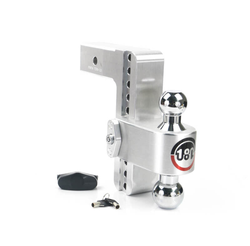 Weigh Safe CTB8-2.5 180 Hitch 8in Drop Hitch & 2.5in Shank (10K/18.5K GTWR) - Aluminum