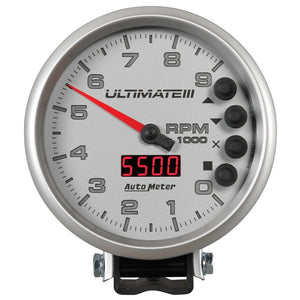 AutoMeter 6882 Autometer 5 inch Ultimate III Playback Tachometer 9000 RPM - Silver