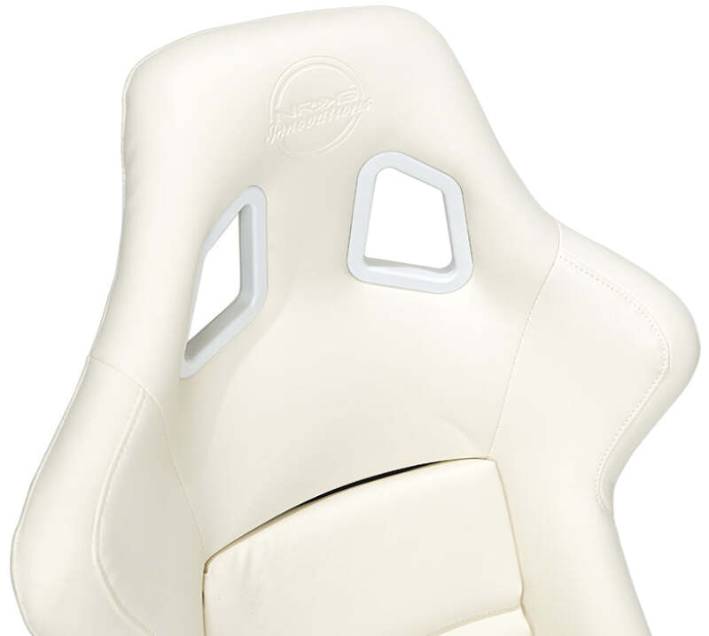 NRG FRP-302WT-V FRP Bucket Seat White Vinyl Material (Large)