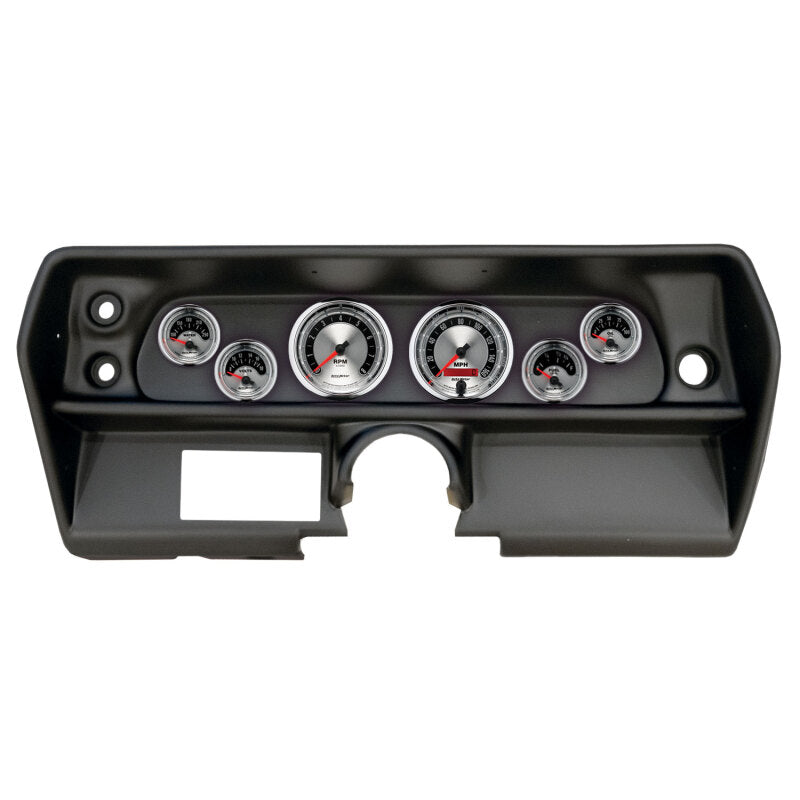AutoMeter 2905-01 Autometer 1968 fits Chevrolet Nova Direct Fit Gauge Panel 3-3/8in x2 / 2-1/16in x4 - American Muscle
