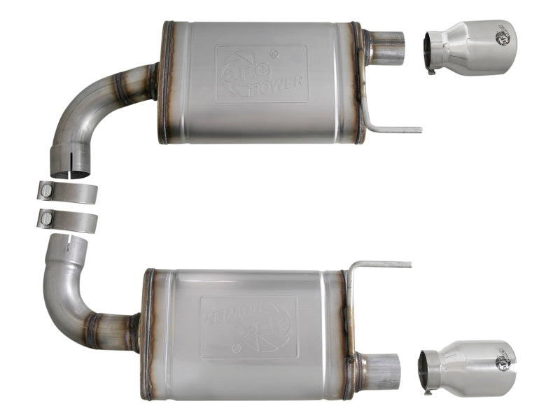 AFE 49-43105-P orce-Xp SS Axle Back Exhaust w/Polished Tips 15-17 fits Ford Mus