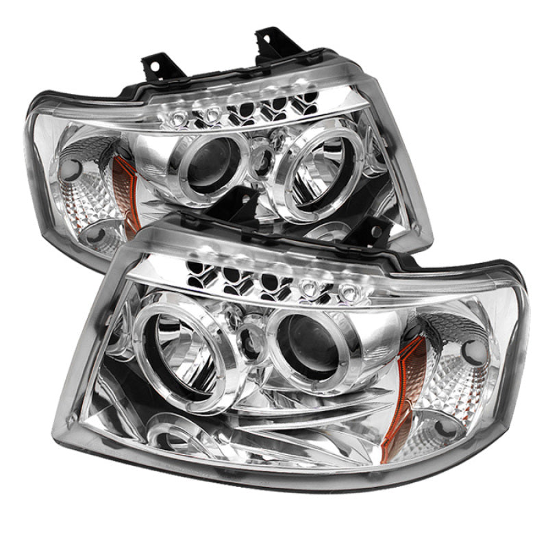Spyder 5010124 fits Ford 03-06 Expedition Projector Headlights LED Halo LED Chr