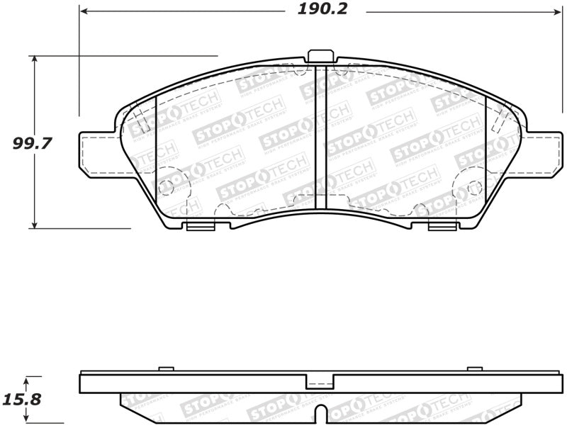 Stoptech 308.1592 Street Brake Pads - Front
