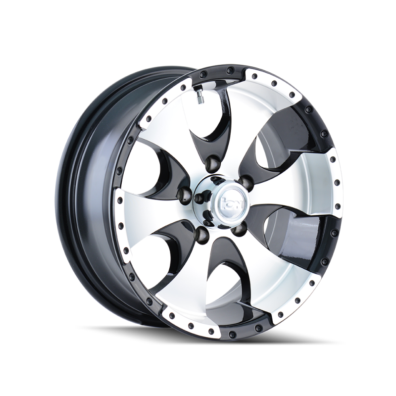 ION Wheels 136-5665BX ION Type 136 15x6 / 5x114.3 BP / 0mm Offset / 83.82mm Hub Black/Machined Wheel
