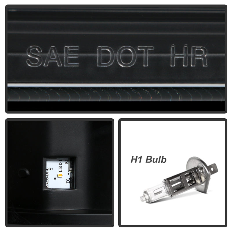 Spyder 5087911 fits Ford 05-07 F250/350/450 Super Duty Projector LED Black PRO-