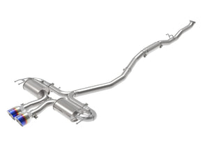 AFE 49-36624-L  3in 304 SS Cat-Back Exhaust System w/Blue Flame Tips 17-20 fits
