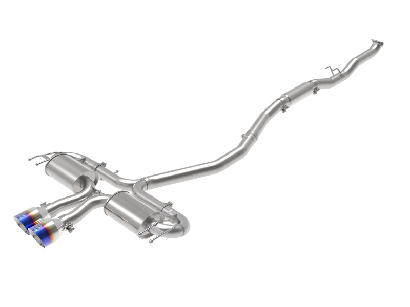 AFE 49-36624-L  3in 304 SS Cat-Back Exhaust System w/Blue Flame Tips 17-20 fits