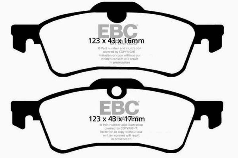 EBC DP21389 fits Mini 02-03 Hardtop 1.6 Greenstuff Rear Brake Pads