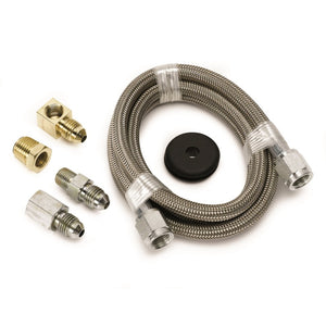AutoMeter 3229 Autometer #4 Braided SS Line (-4AN) 4ft 3/16in ID Fittings