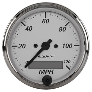 AutoMeter 1988 Autometer American Platinum 3-1/8in 0-120mph Electronic In-Dash Programmable Speedometer
