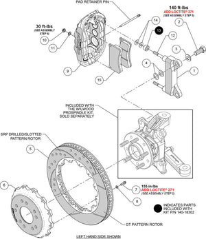 Wilwood kit front XRS6R wwe C10 alum pro spindle 13.06 rotor SRP red