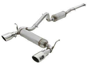 AFE 49-48062-P Series 2.5in 409 SS Cat-Back Exhaust w/ Polished Tips 07+ fits J