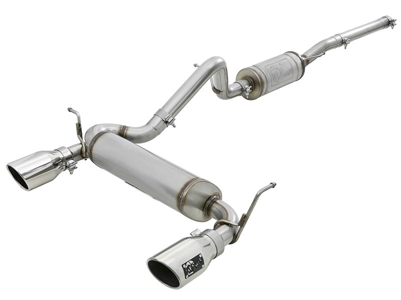 AFE 49-48062-P Series 2.5in 409 SS Cat-Back Exhaust w/ Polished Tips 07+ fits J