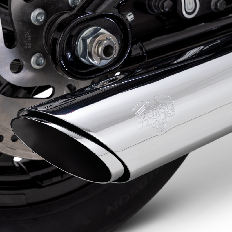 Vance and Hines 16750 Vance & Hines 2025+ HD Softail Twin Slash 4in Round Chrome Slip-On Exhaust