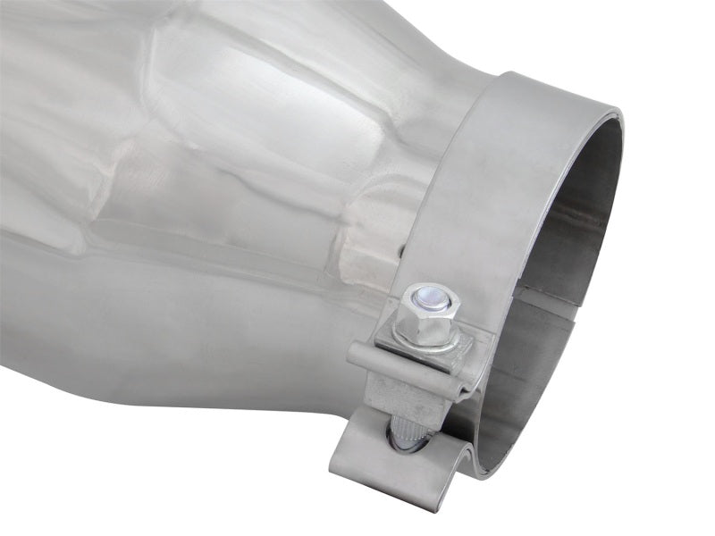 AFE 49T40601-P12 orce-XP 304 SS Right Side Single Wall Polished Exhaust Tip 4in