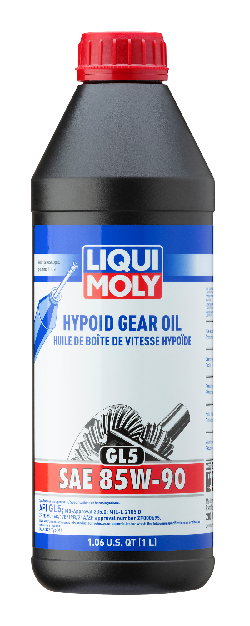 LIQUI MOLY 20010 1L Hypoid Gear Oil (GL5) SAE 85W90