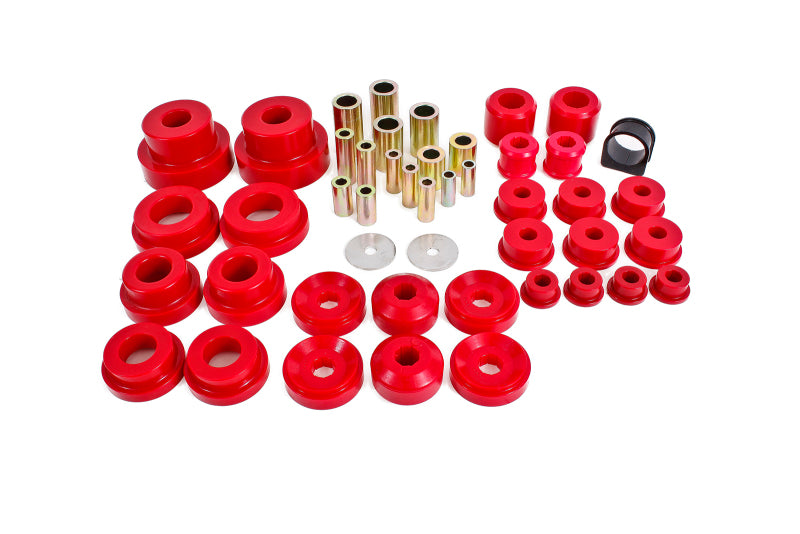 BMR BK031 5th Gen Camaro Pro Version Total Suspension Bushing Kit (BK030/BK021/BK022) - Black/Red