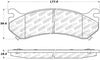 Stoptech 308.0785 Street Rear Brake Pads 99-13 Chevrolet Silverado 2500