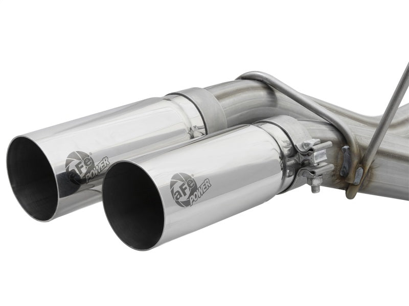 AFE 49-43091-P Rebel Series 3in 409 SS Cat Back Exhaust w/ Polished Tips 17 fit