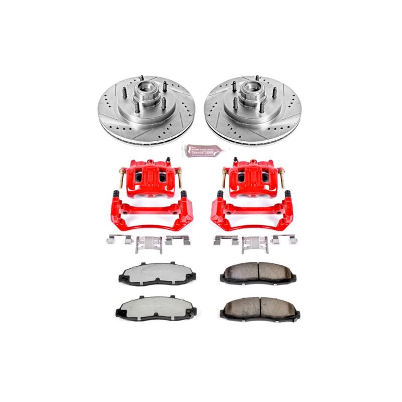 Power Stop KC1865-36 97-00 fits Ford F-150 Front Z36 Truck & Tow Kit w/Cals