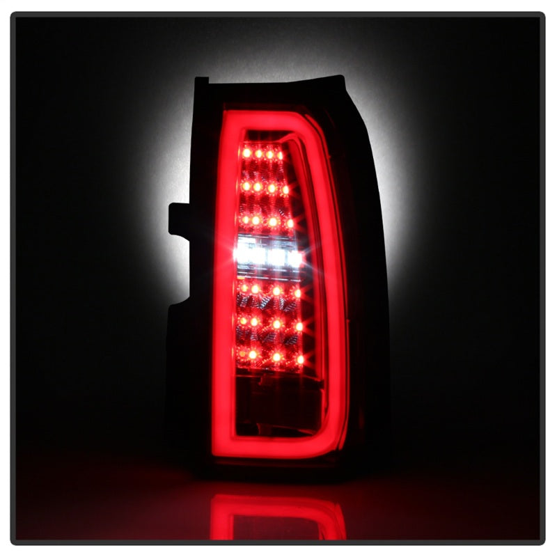 Spyder 5085085 fits Chevy 15-17 Tahoe / Suburban LED Tail Lights - Red Clear (A