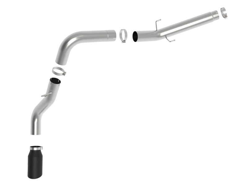 AFE 49-02075-B 5in Alum Steel DPF-Back Exhaust System w/Black Tip 19-20 fits Ra