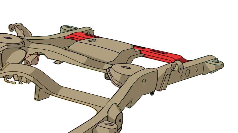 RustBuster RB7414 Rear Spare Tire Crossmember