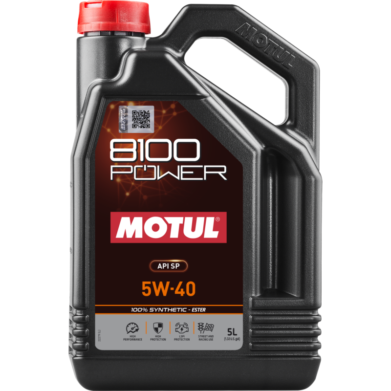 Motul 111809 5L 8100 Power 5W40 Full Synthetic Engine Oil