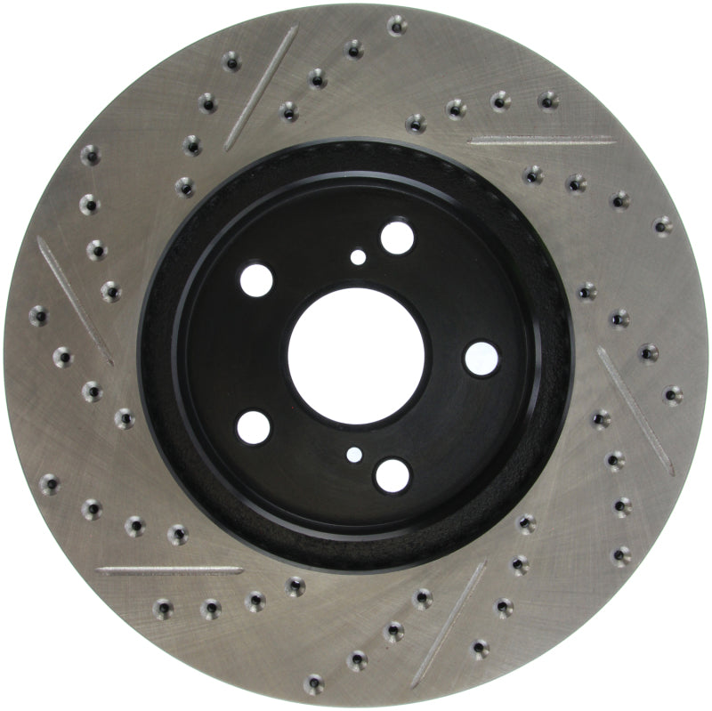 Stoptech 127.44125L 02 Lexus ES 250/300/330/350 / 05-07 Toyota Avalon Slotted & Drilled Left Front Rotor