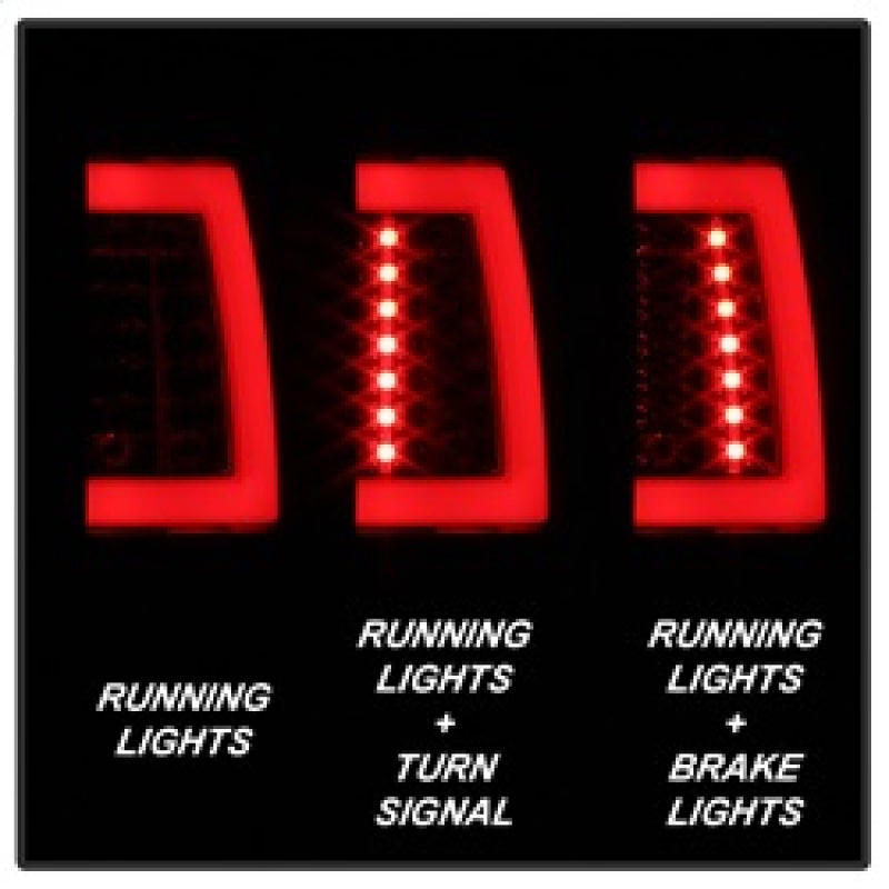 Spyder 5084156 fits GMC 00-06 Yukon/Yukon XL V2 Light Bar LED Tail Lights - Blk