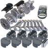 Eagle 62003060 fits Chevy 350 3.480in Crank 6.000in I-Beam Rods -5cc Flat Top 4.060in Pistons Rotating Assembly